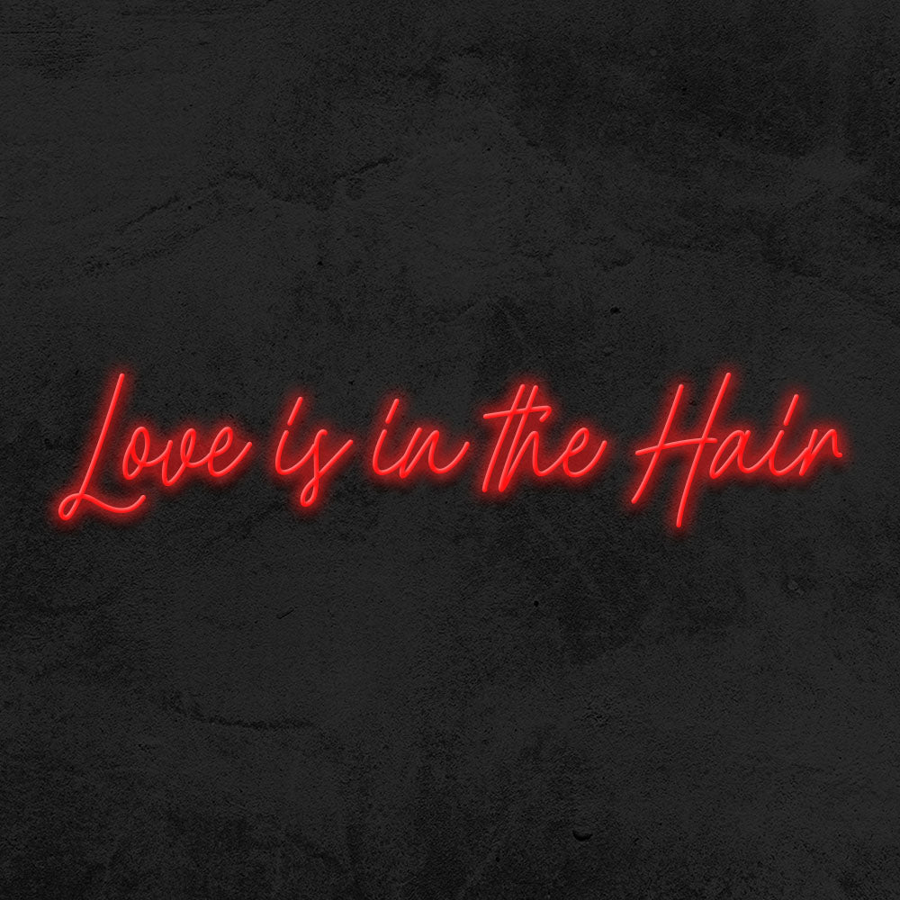 love is in the hair neon sign led hair salon mk neon