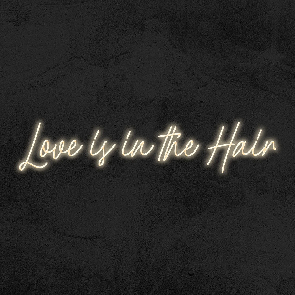 love is in the hair neon sign led hair salon mk neon