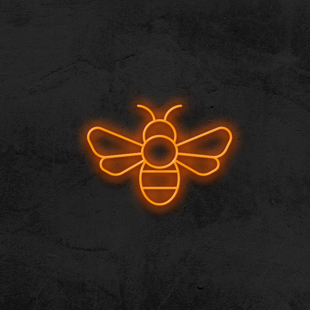 bee neon sign led home decor mk neon