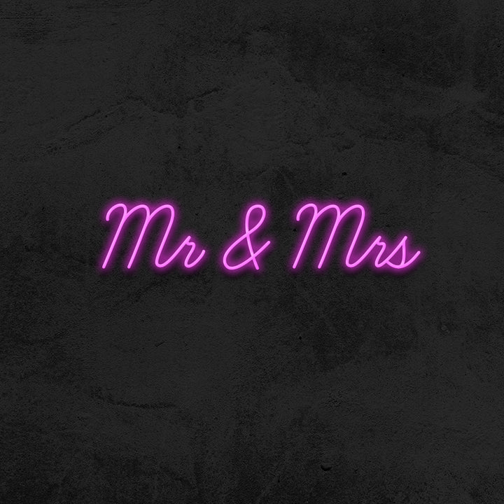 mr and mrs neon sign led wedding mk neon