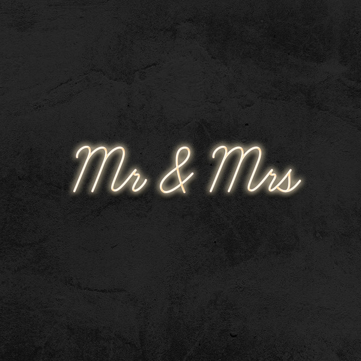 mr and mrs neon sign led wedding mk neon