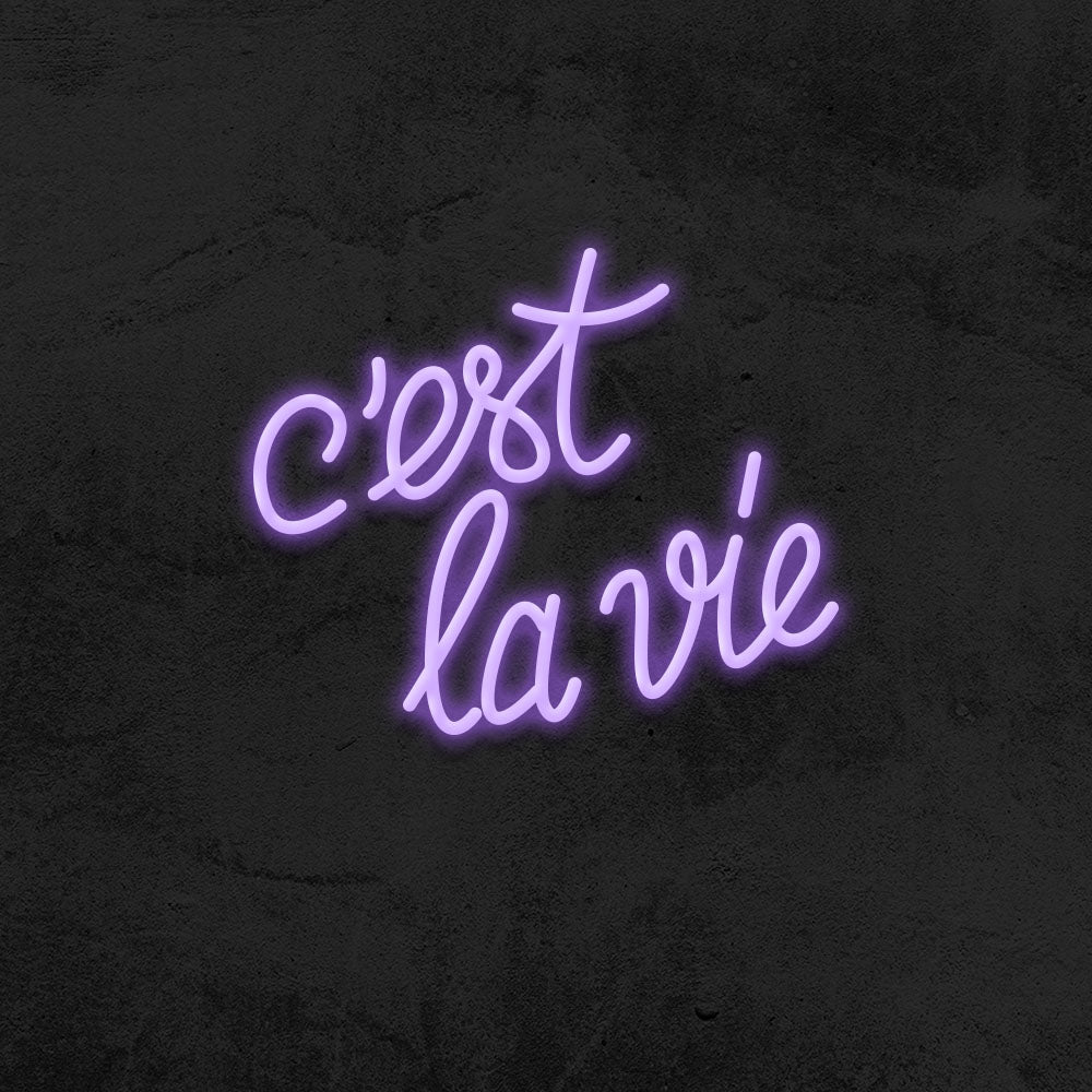 c'est la vie neon sign led mk neon