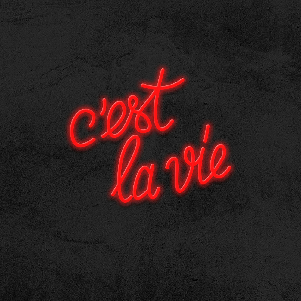 c'est la vie neon sign led mk neon