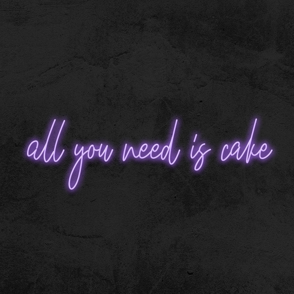 all you need is cake neon sign led bakery mk neon