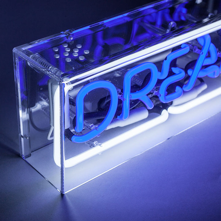 DREAM Neon Sign in Acrylic Box - MK Neon