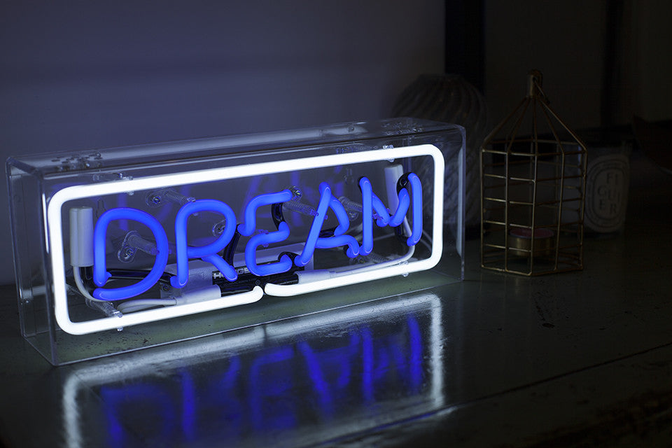 DREAM Neon Sign in Acrylic Box - MK Neon