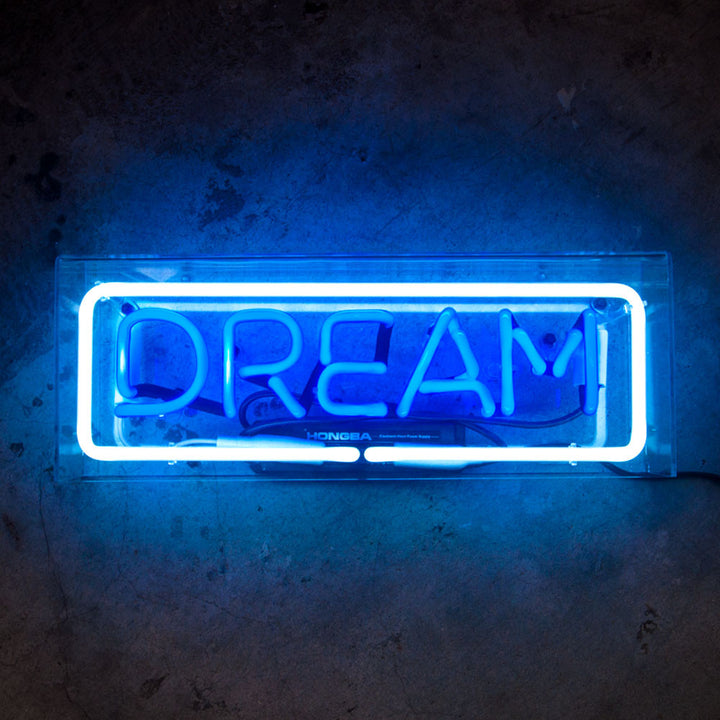 DREAM Neon Sign in Acrylic Box - MK Neon