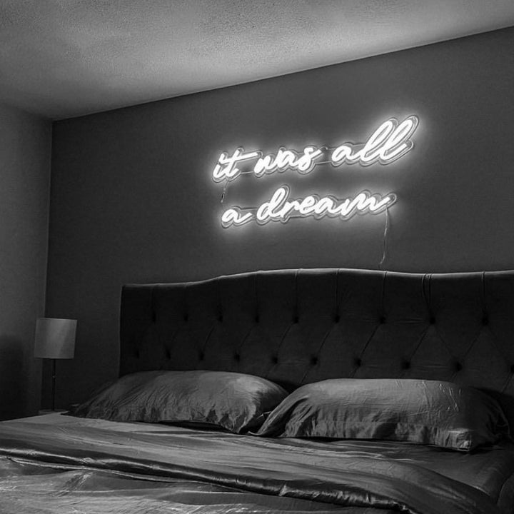 it was all a dream neon sign wedding led mk neon