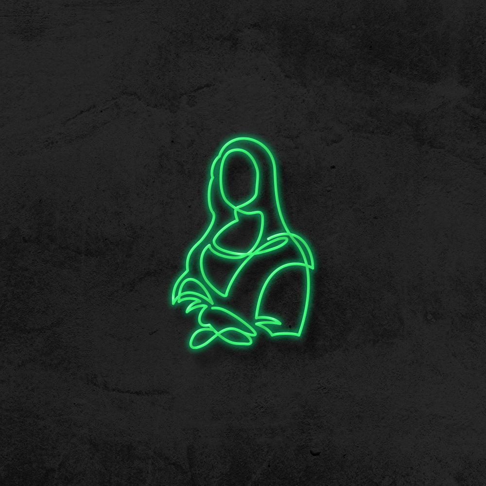 Mona Lisa Neon Sign LED Line Drawing