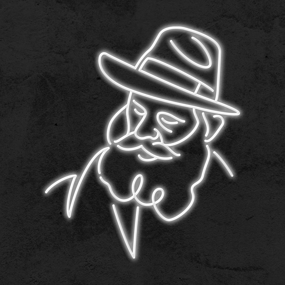 rebbe neon signs portraits LED MK neon