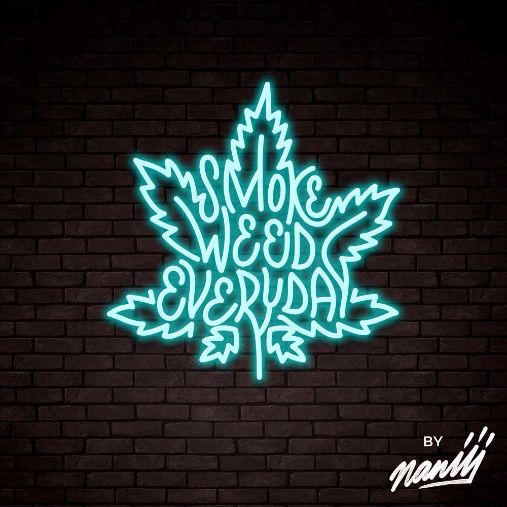 Smoke Weed Everyday - Lettering neon sign