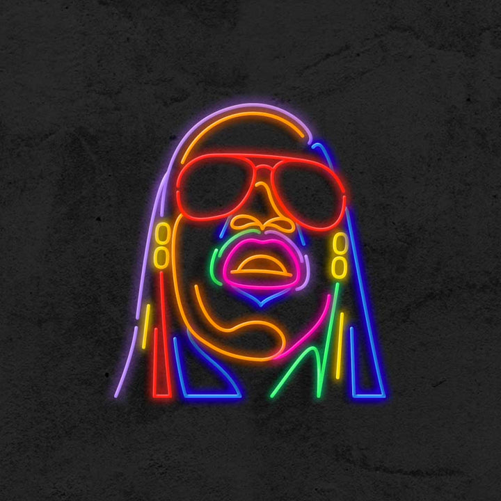 Stevie Wonder - LED Neon Sign