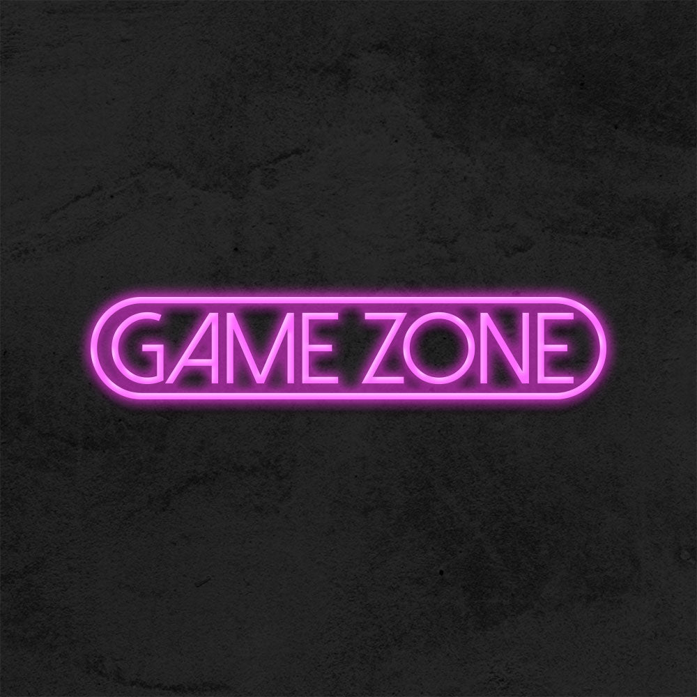 game zone neon sign game room deco mk neon