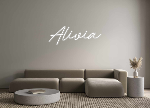 Create your Neon Sign Alivia