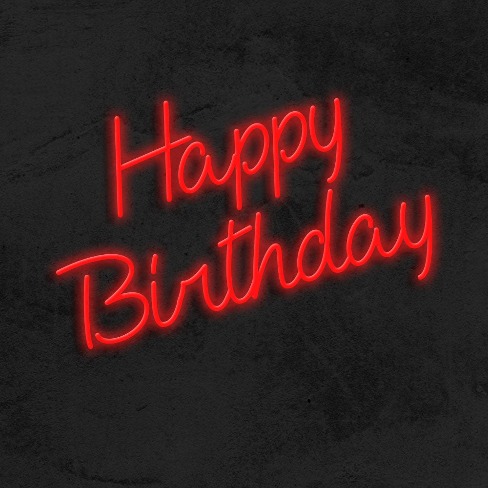 Happy Birthday Neon Sign LED MK Neon