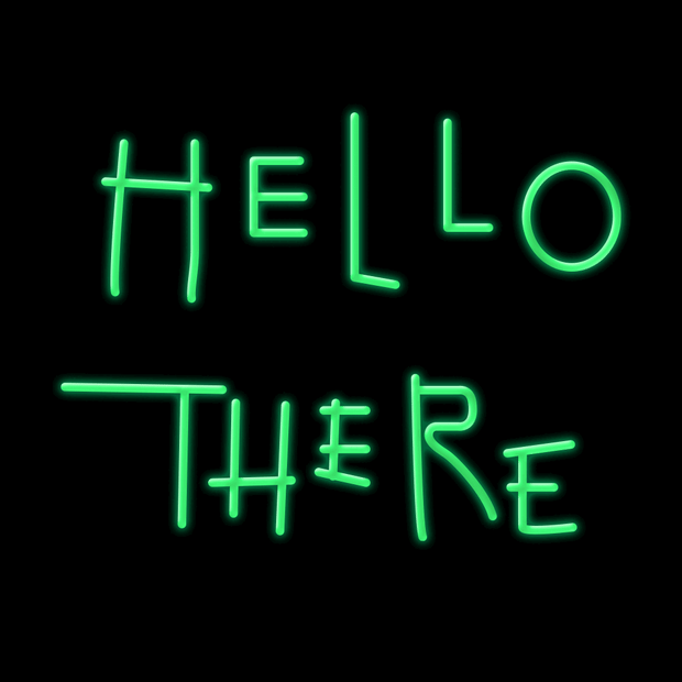 Hello There Hell Here Neon Light